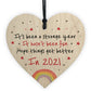 Christmas Tree Decoration New Year Gift Wood Heart Lockdown