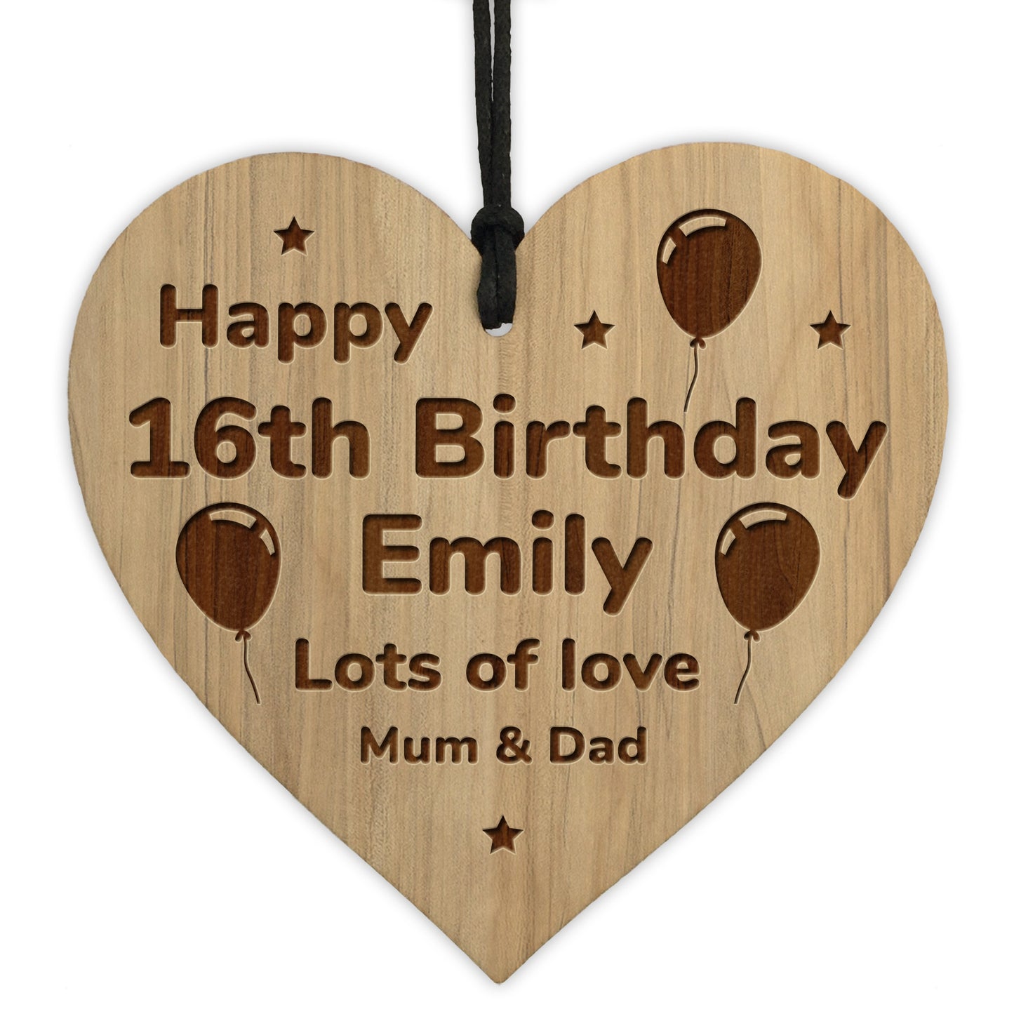Personalised 16th 18th 21st 30th Birthday Gift For Him Her Heart