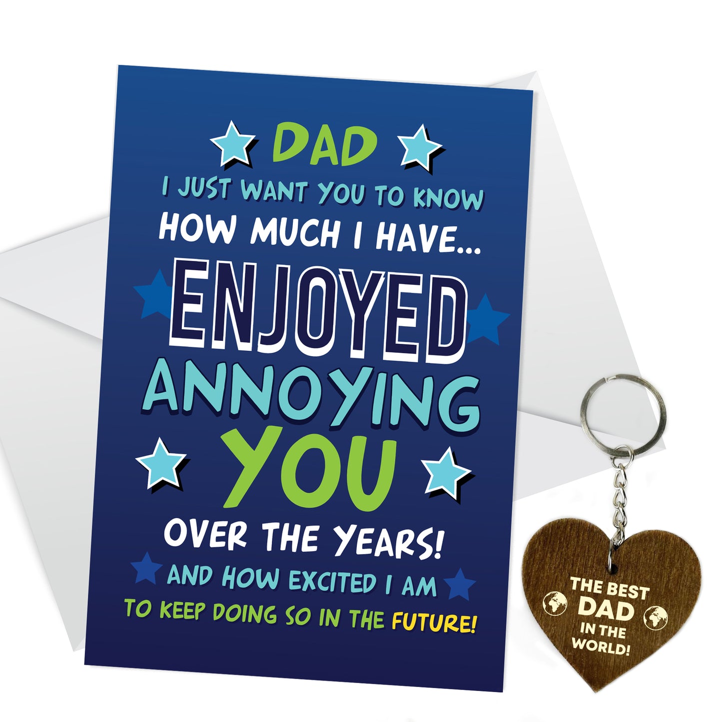 Dad Card And Keyring Bundle Birthday Fathers Day Gift For Dad