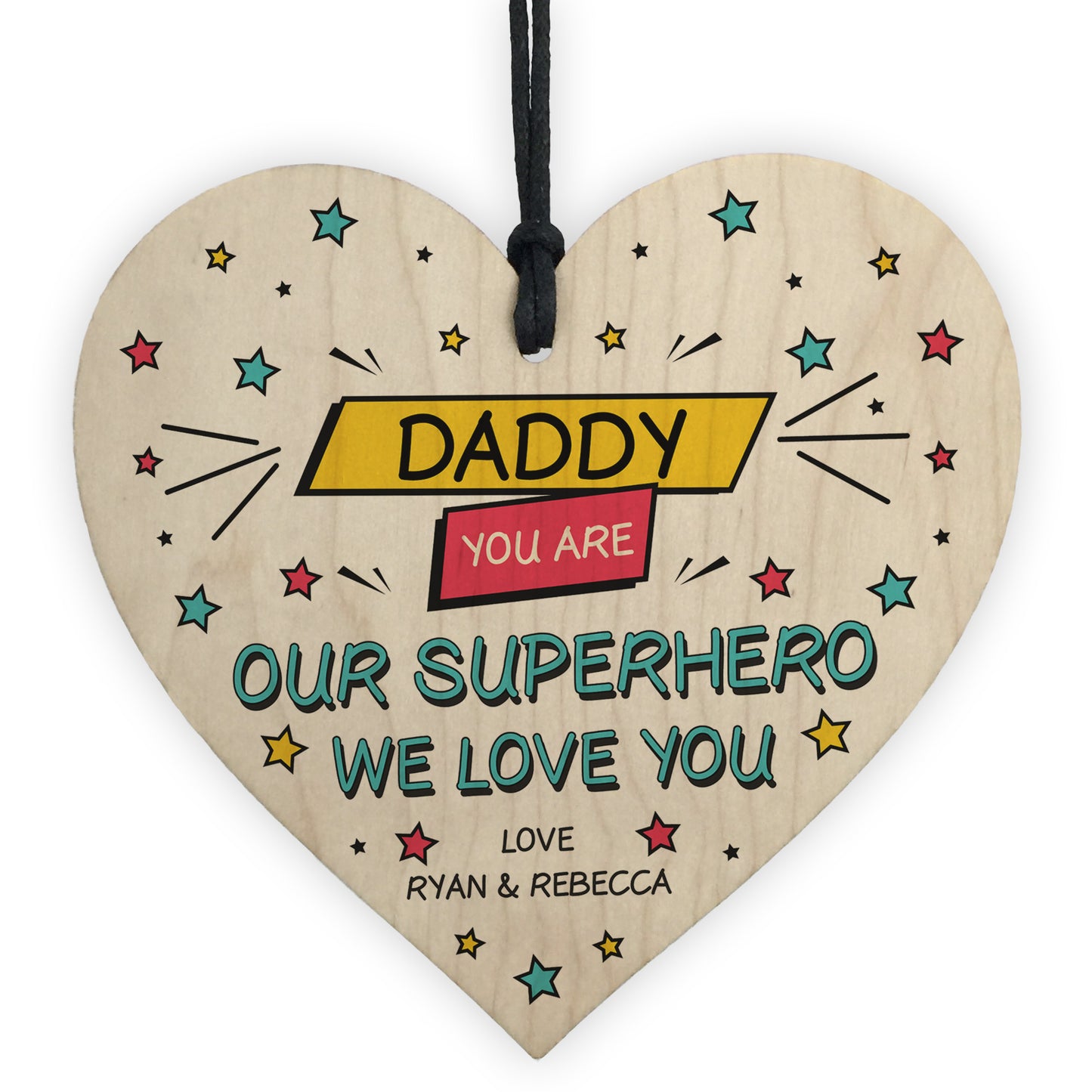 Fathers Day Birthday Gift For Daddy Personalised Superhero Gift
