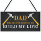 Dad Thank You Novelty Hanging Sign Christmas Birthday Dad Gift