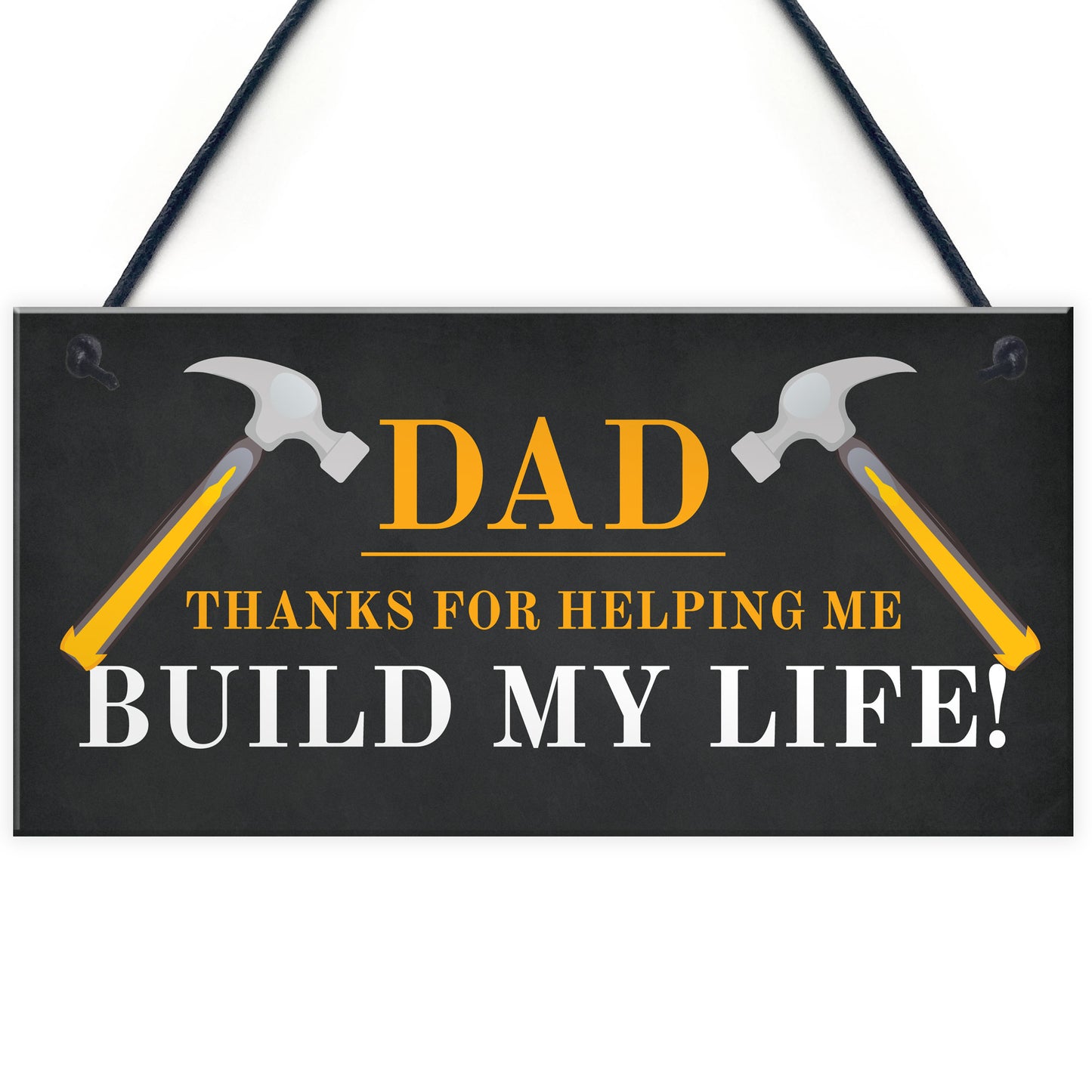 Dad Thank You Novelty Hanging Sign Christmas Birthday Dad Gift