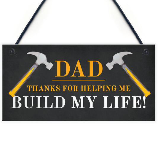 Dad Thank You Novelty Hanging Sign Christmas Birthday Dad Gift