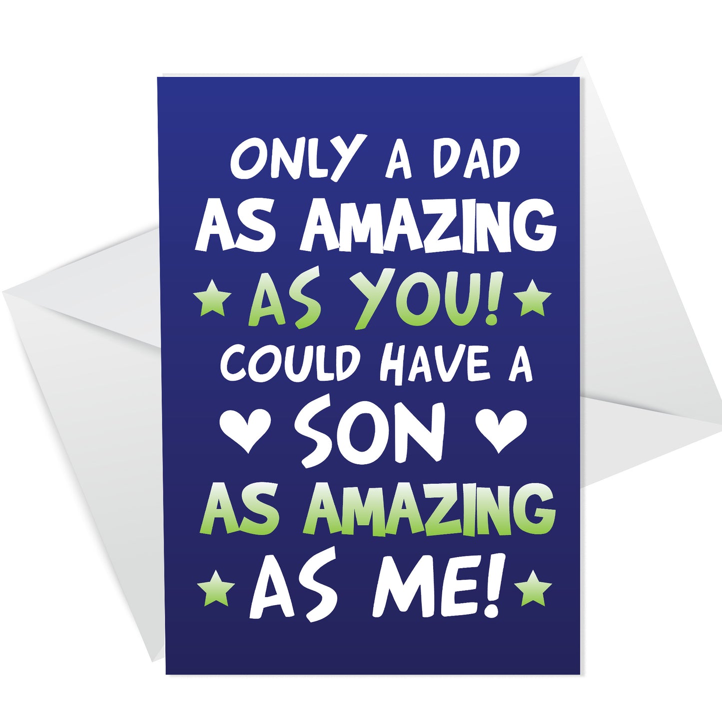 Funny Card For Dad From Son Joke Dad Birthday Card Fathers Day