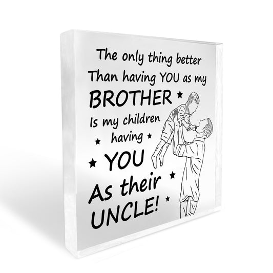 Brother Gifts From Sister Big Brother Acrylic Plaque Gift