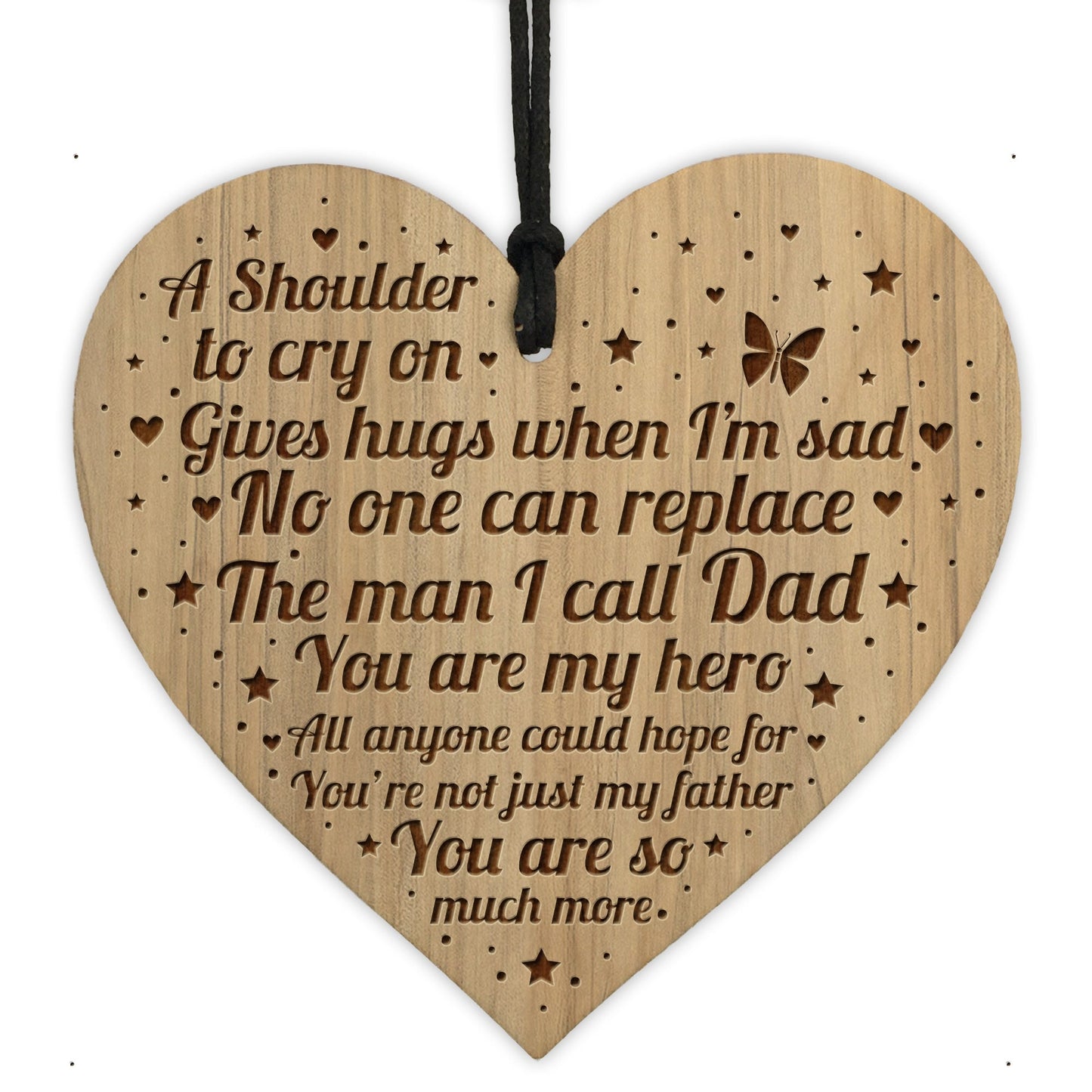 Dad Birthday Gifts For Fathers Engraved Heart Christmas Gift