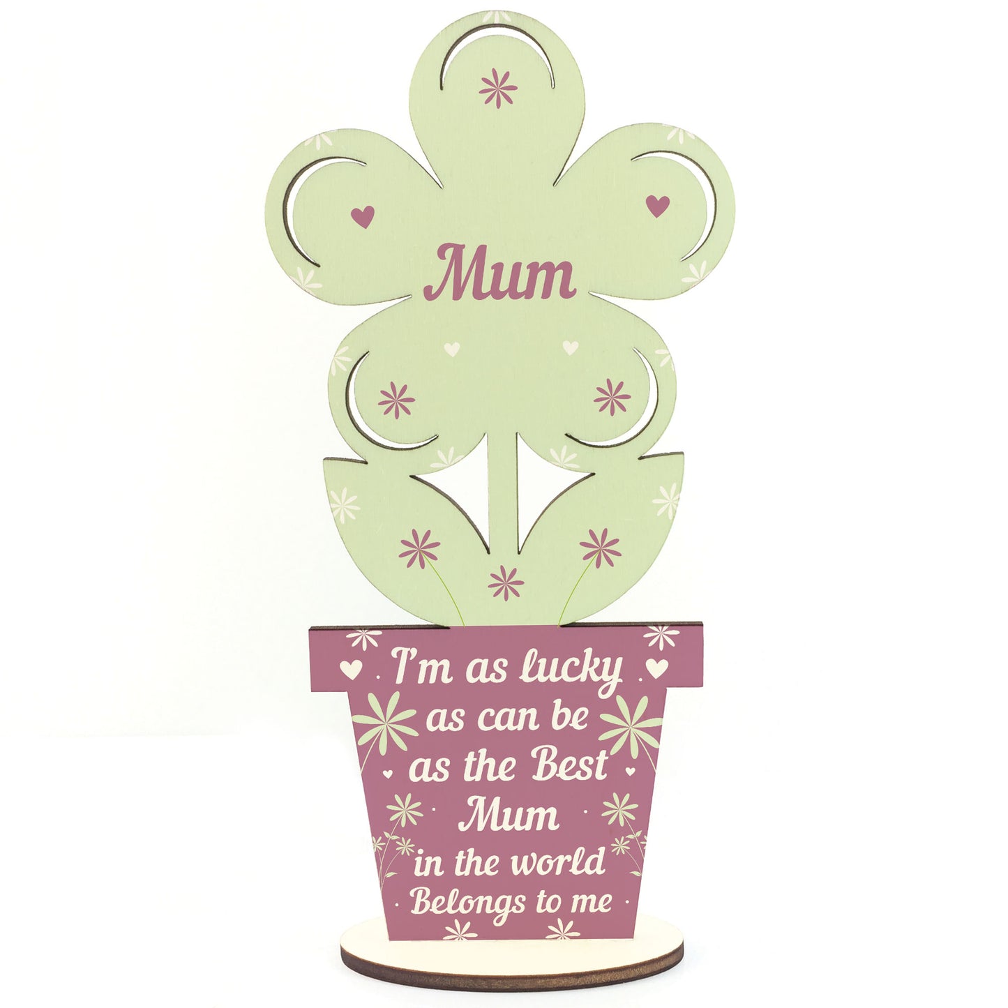 Mum Birthday Christmas Gift Wooden Flower Mother Day Gift LOVE