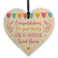 New House Warming Gift Wooden Heart New Home Congratulations
