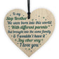 Step Brother Gifts From Sister Heart Brother Birthday Xmas Card