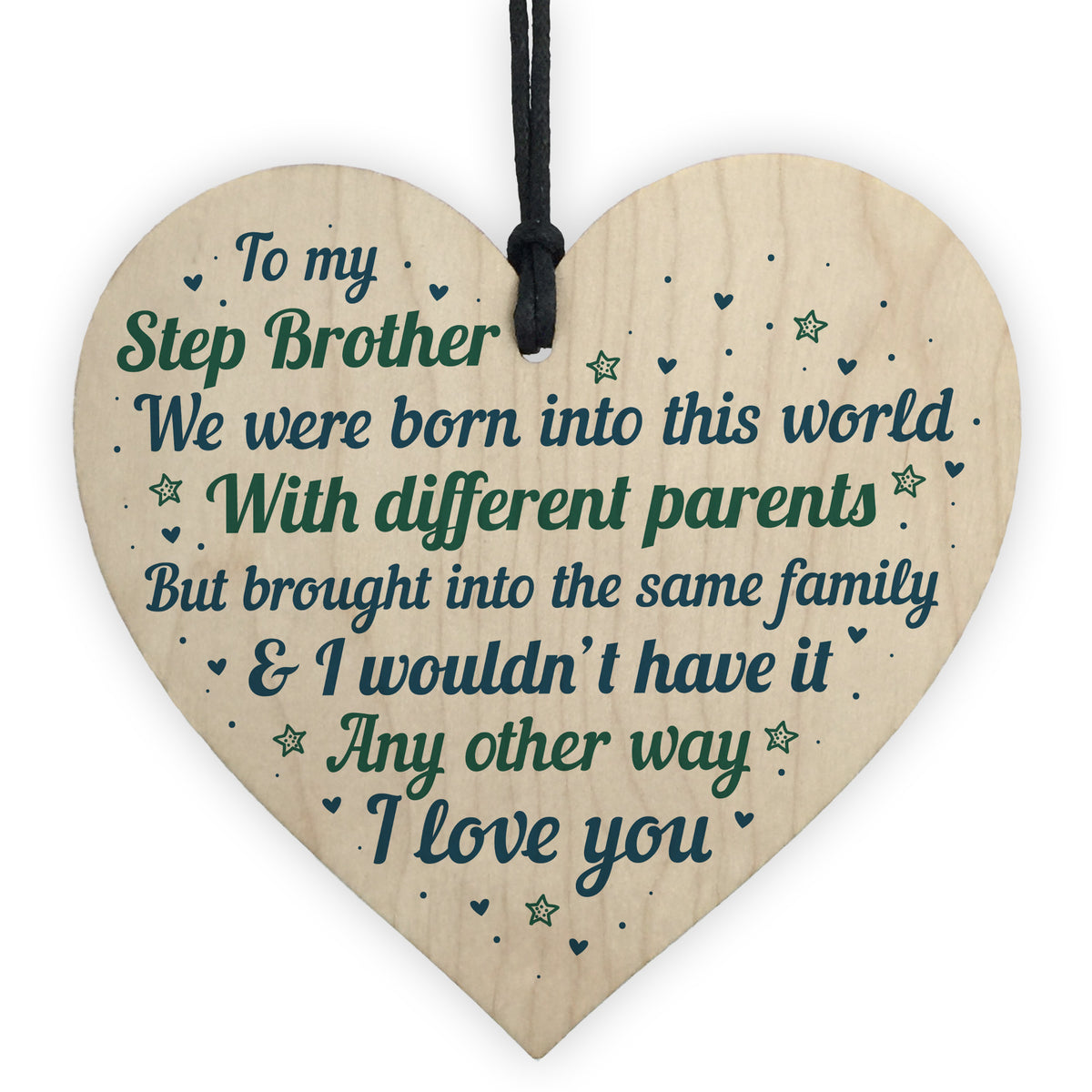 Step Brother Gifts From Sister Heart Brother Birthday Xmas Card