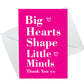 Special Thank You Card For Teacher Teaching Assistant Nursery