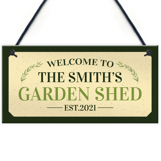Personalised Sign For Garden Shed Novelty Garden Home Decor