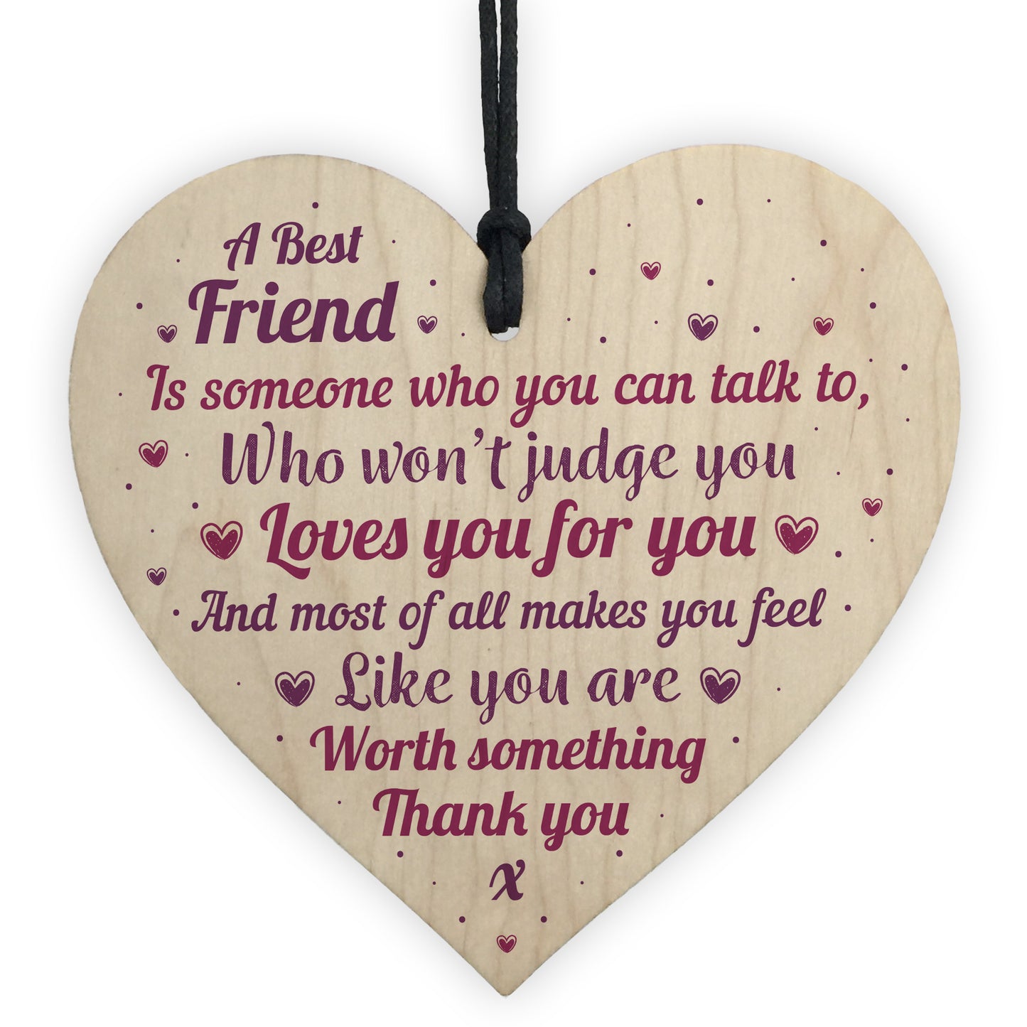 Thank You Gift For Best FRIEND Heart Christmas Friendship Gift