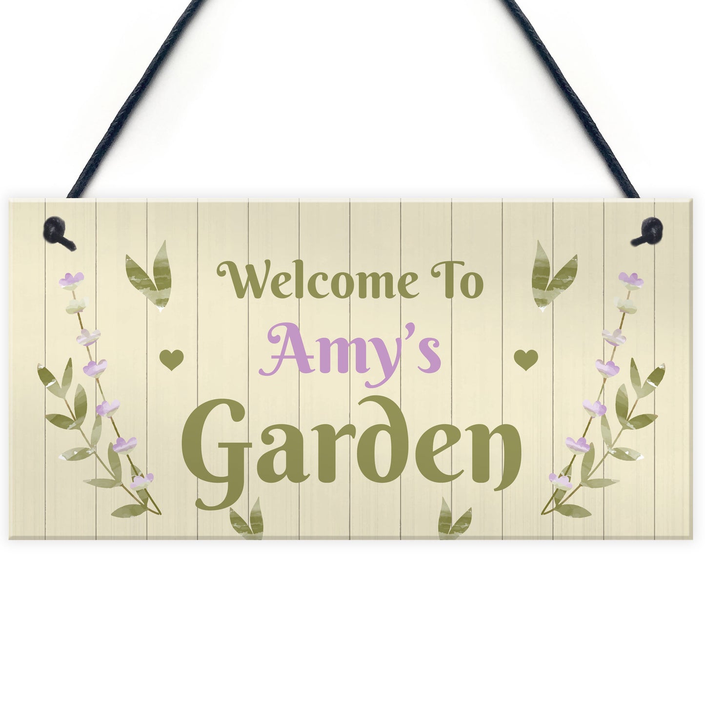 Rustic Garden Sign Decor Personalised Hanging Summerhouse Sign