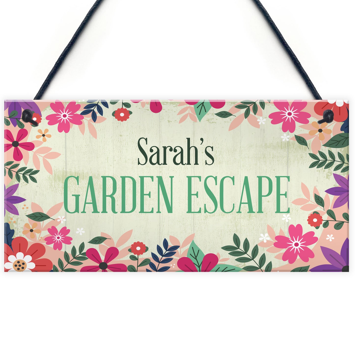 Garden Sign For Outdoor GARDEN ESCAPE Personalised Summerhouse