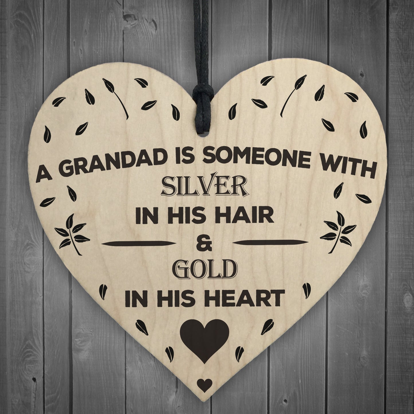 Gift For Grandad, Father Day Gift For Grandad, Golden Heart