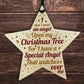 Mum Dad Nan Grandad Memorial Gift Wood Star Christmas Decoration
