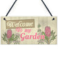 Wall Plaque Welcome My Garden Shed Sign Gifts for Nan Birthday