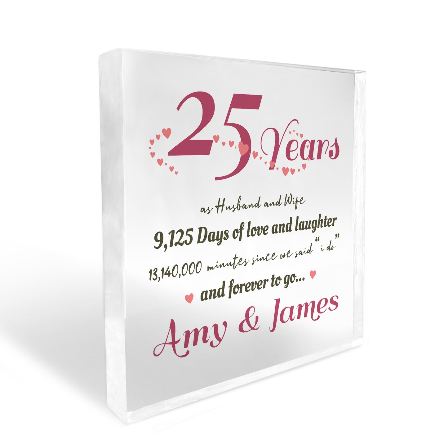 25th Wedding Anniversary Gift For Husband Wife Personalised