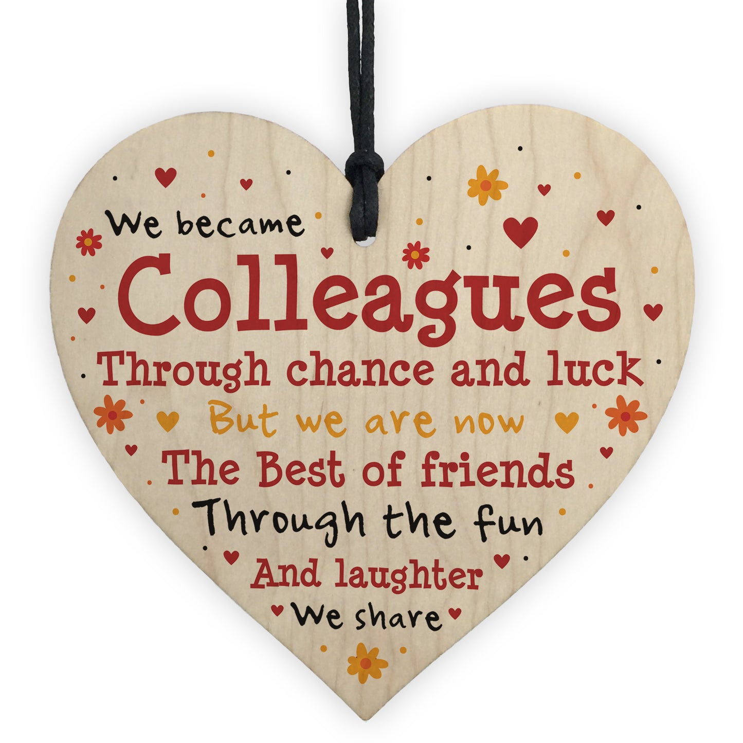 Handmade Wooden Heart Sign Gift For Colleague Leaving Work