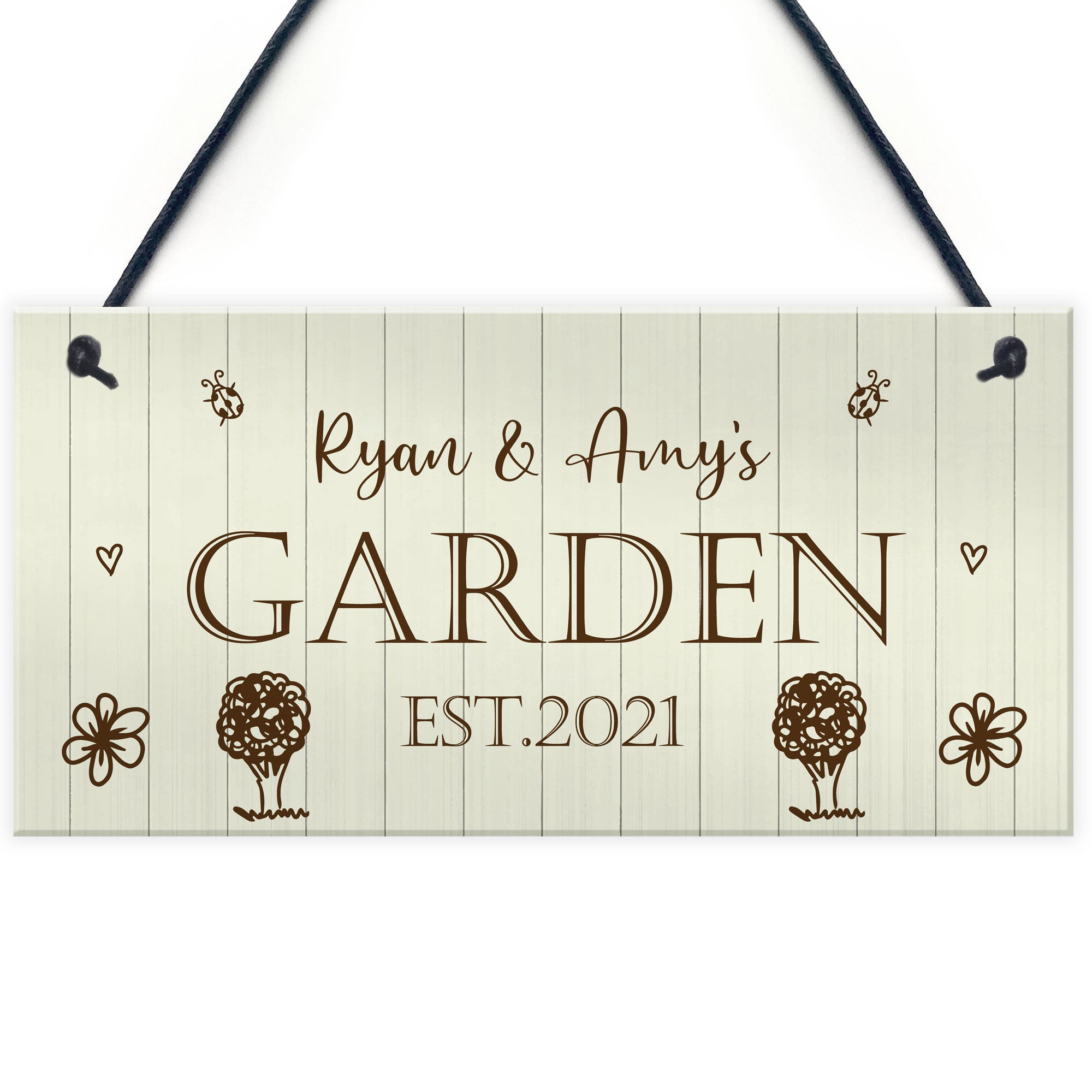 Novelty Garden Sign Personalised Hanging Shed Summerhouse Sign – Red ...