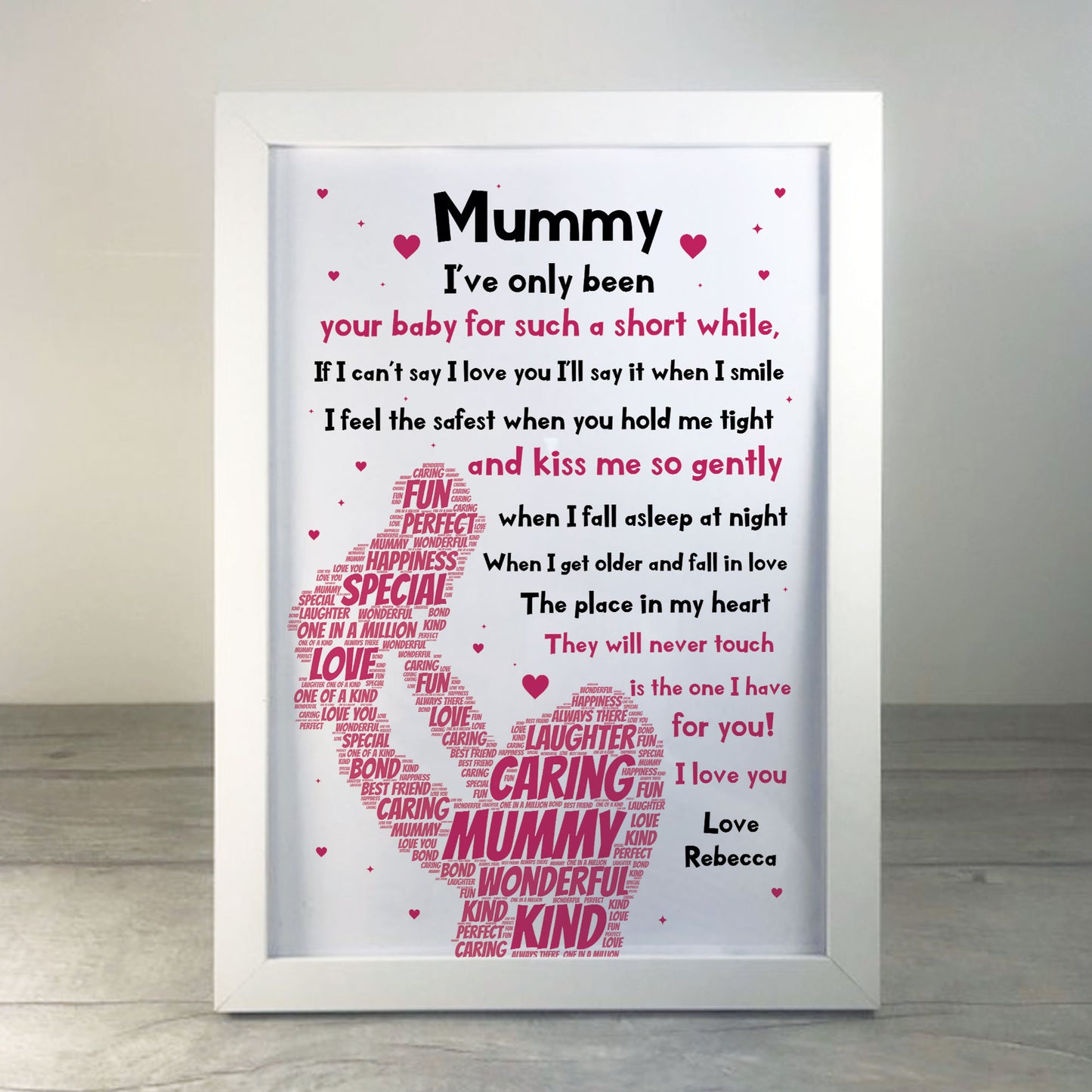 Newborn Baby Gift For Mummy Framed Print Mummy Birthday Xmas