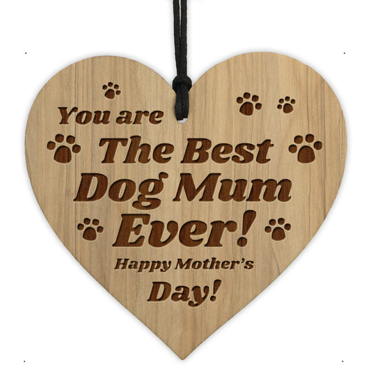 Best Dog Mum Gift For Mothers Day Engraved Heart Mum Gift