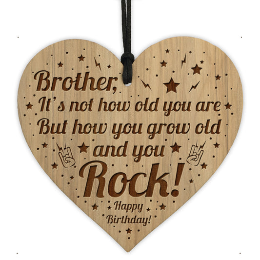 Brother Birthday Gifts Brother Birthday Card Engraved Heart Gift