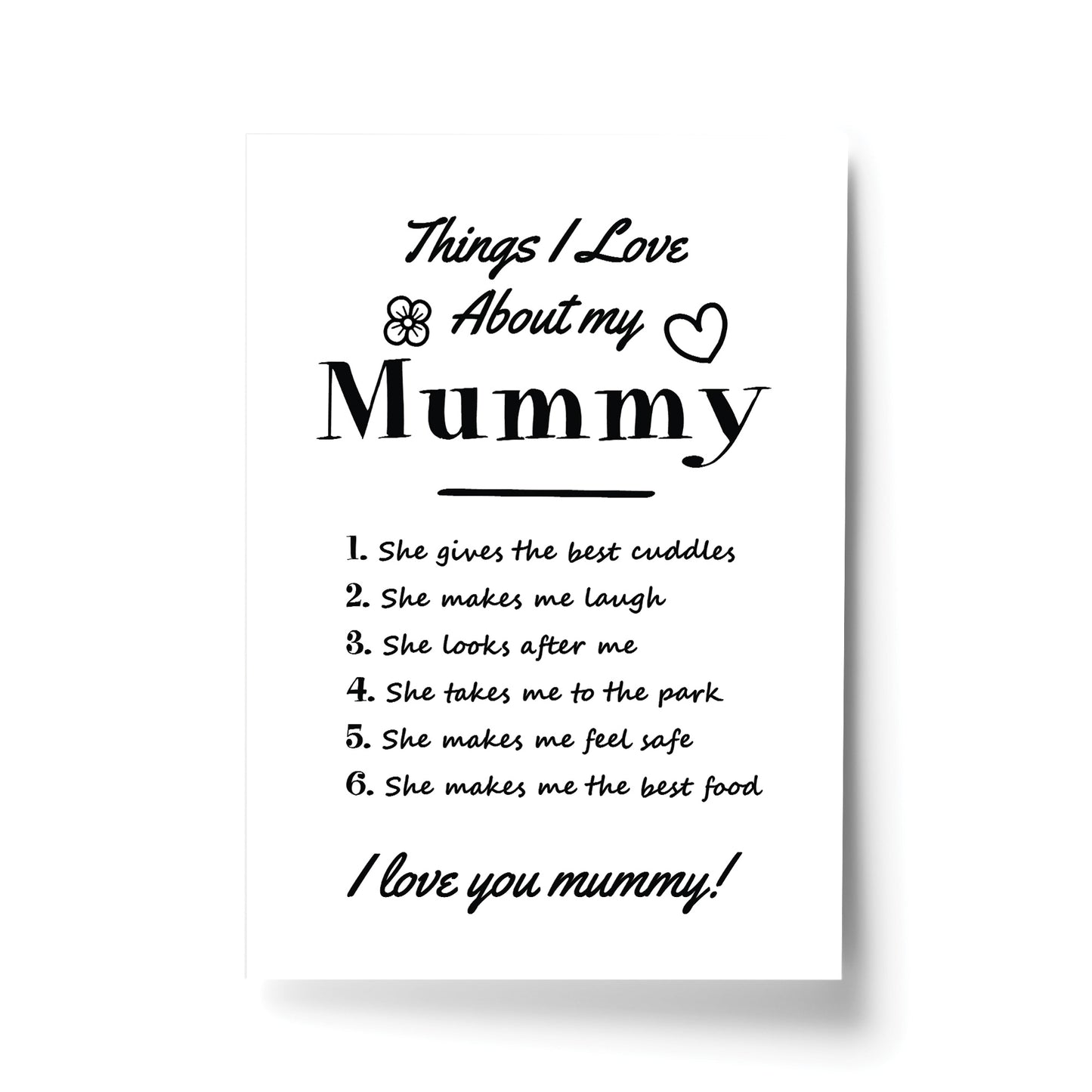 Mummy Wall Print Gift From Daughter Son Christmas Birthday Gifts