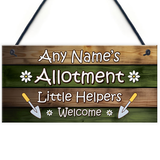 Allotment Sign Personalised Hanging Sign For Garden Summerhouse