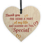 Thank You Colleague Teacher Friendship Gift Wooden Heart Plaque