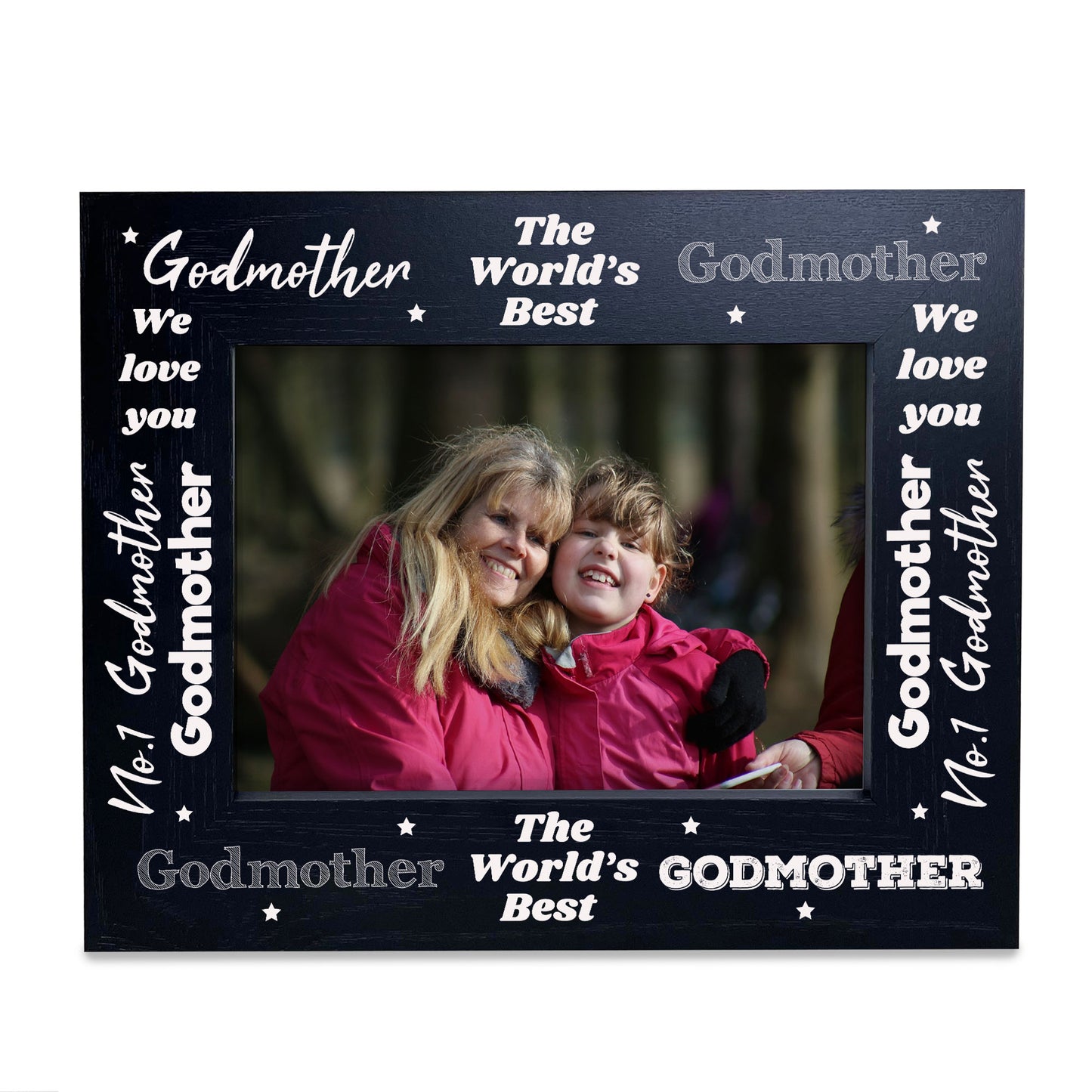 Godmother Photo Frame Birthday Christening Chistmas Gift Wood