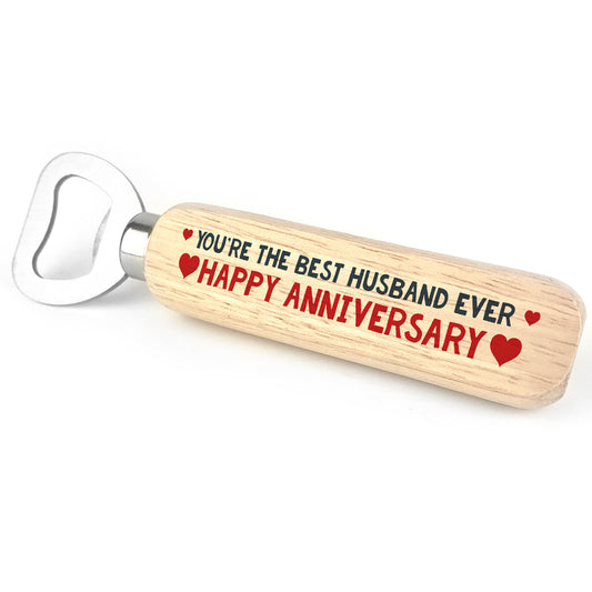 Anniversary Gift For Husband Wooden Bottle Opener Novelty Gift