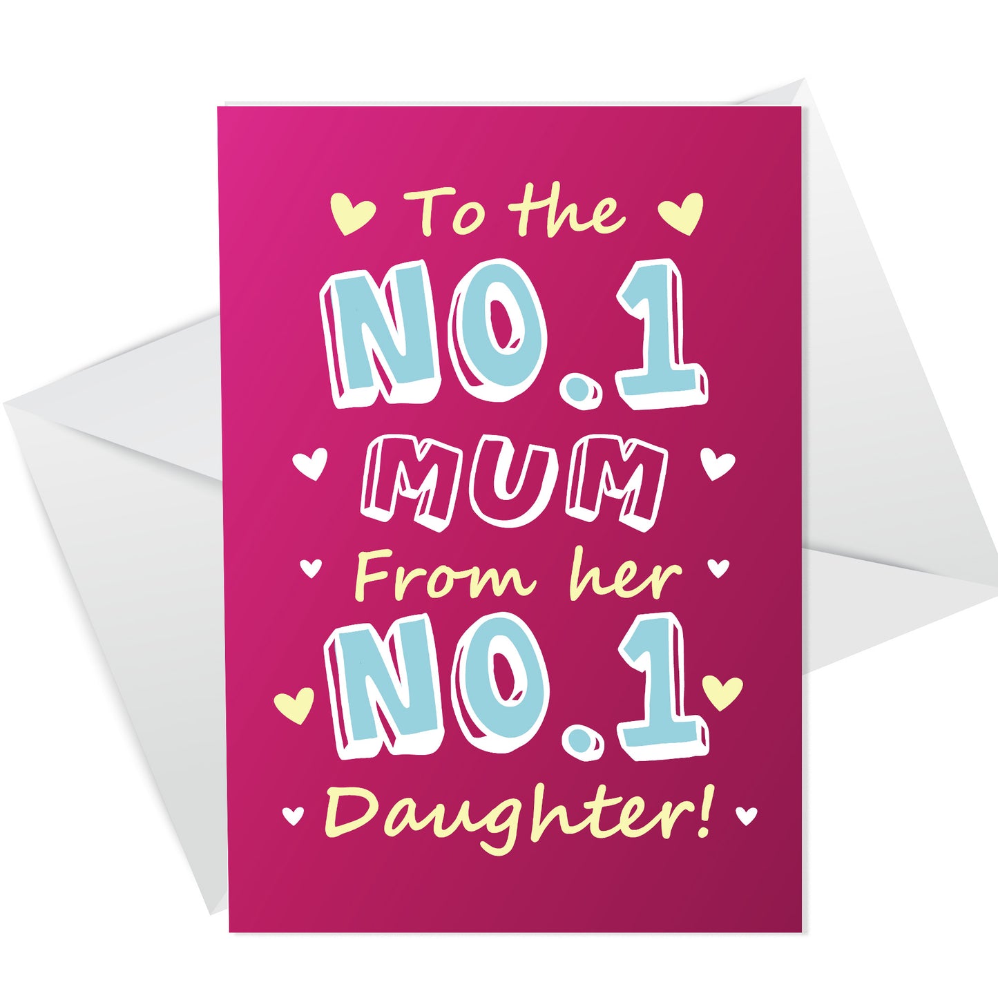 NO 1 Mum Card For Mothers Day Birthday From Daughter Funny