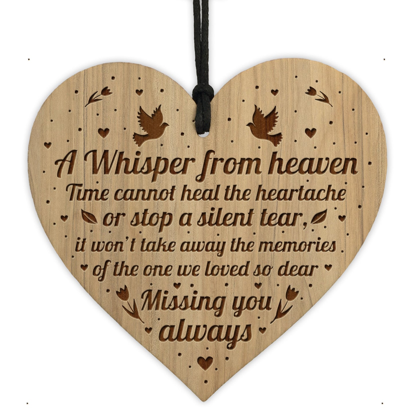 A Whisper From Heaven Beautiful Memorial Sign Engraved Heart
