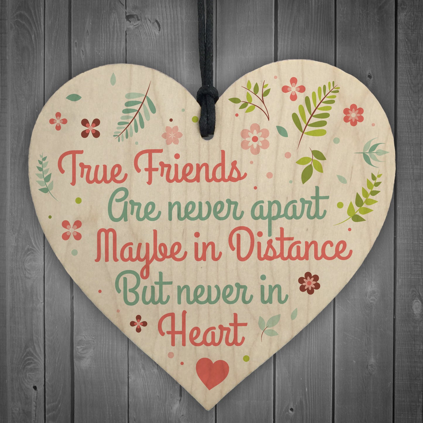 Friendship Sign Best Friend Plaque Wood Hanging Heart Thank You