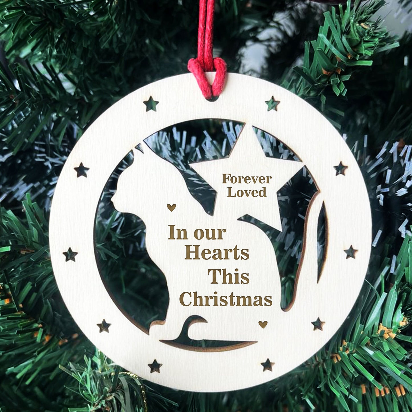 Memorial Gift For Cat Christmas Tree Decoration Remembrance