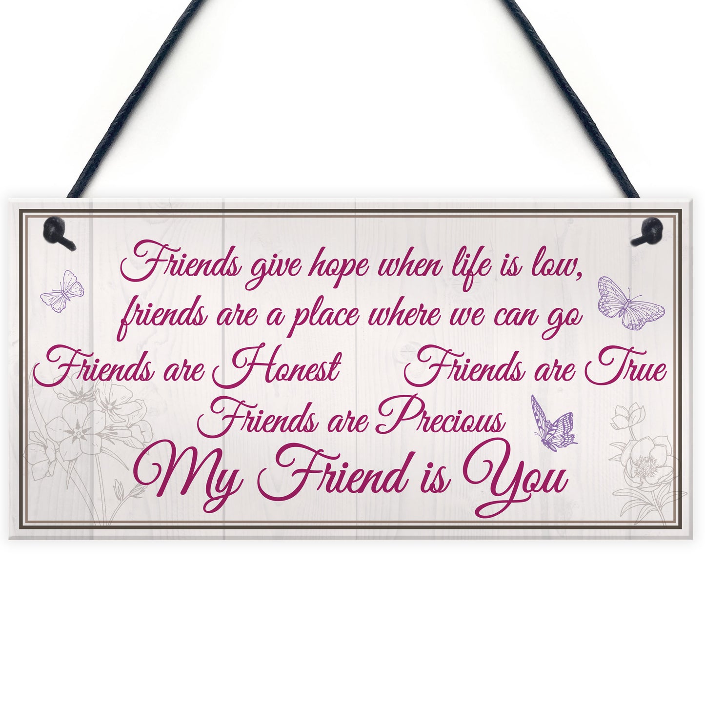 My Friend Is You Friendship Gift Best Friend Hanging Plaque