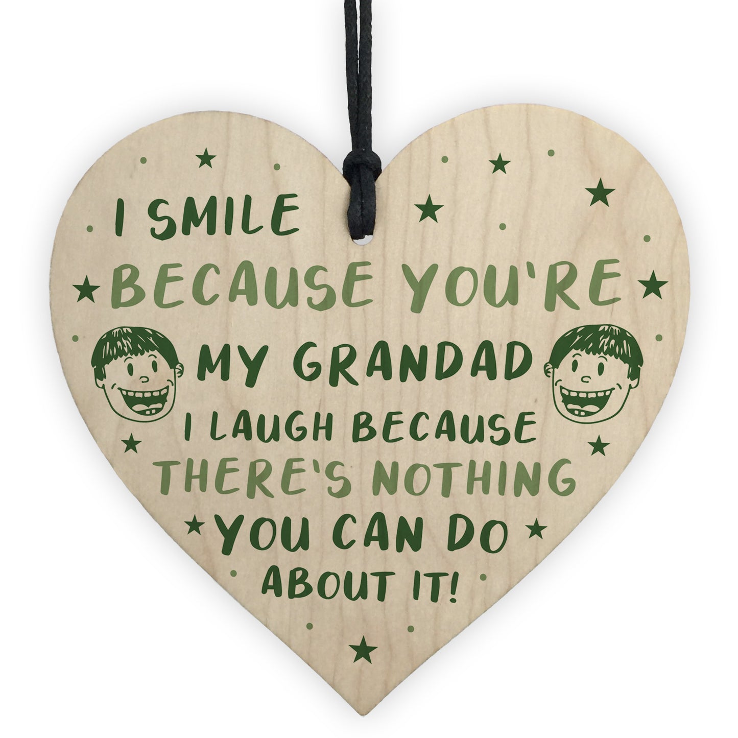 Funny Grandad Gift For Fathers Day Novelty Wooden Heart Sign
