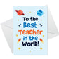 Thank You Card For Teacher Best World Space Theme Leaving School