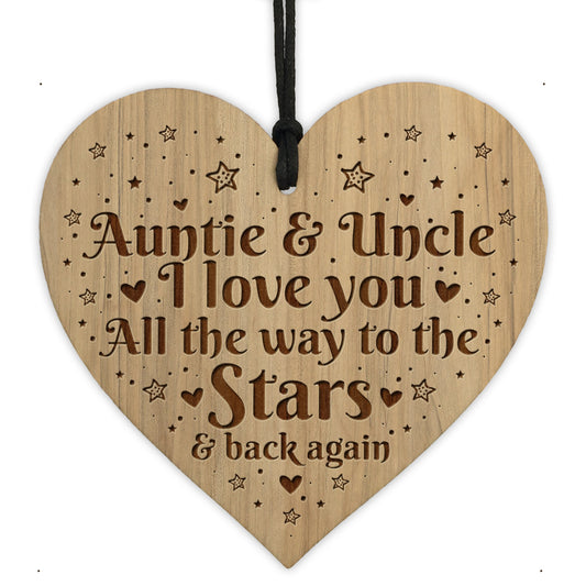 Auntie And Uncle Gift Ideas Engraved Heart Auntie Gifts Uncle