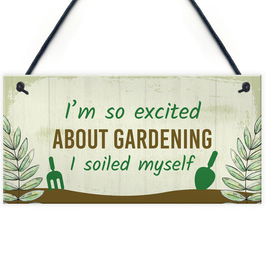 Funny Garden Sign Gift For Gardener Novelty Home Decor Signs
