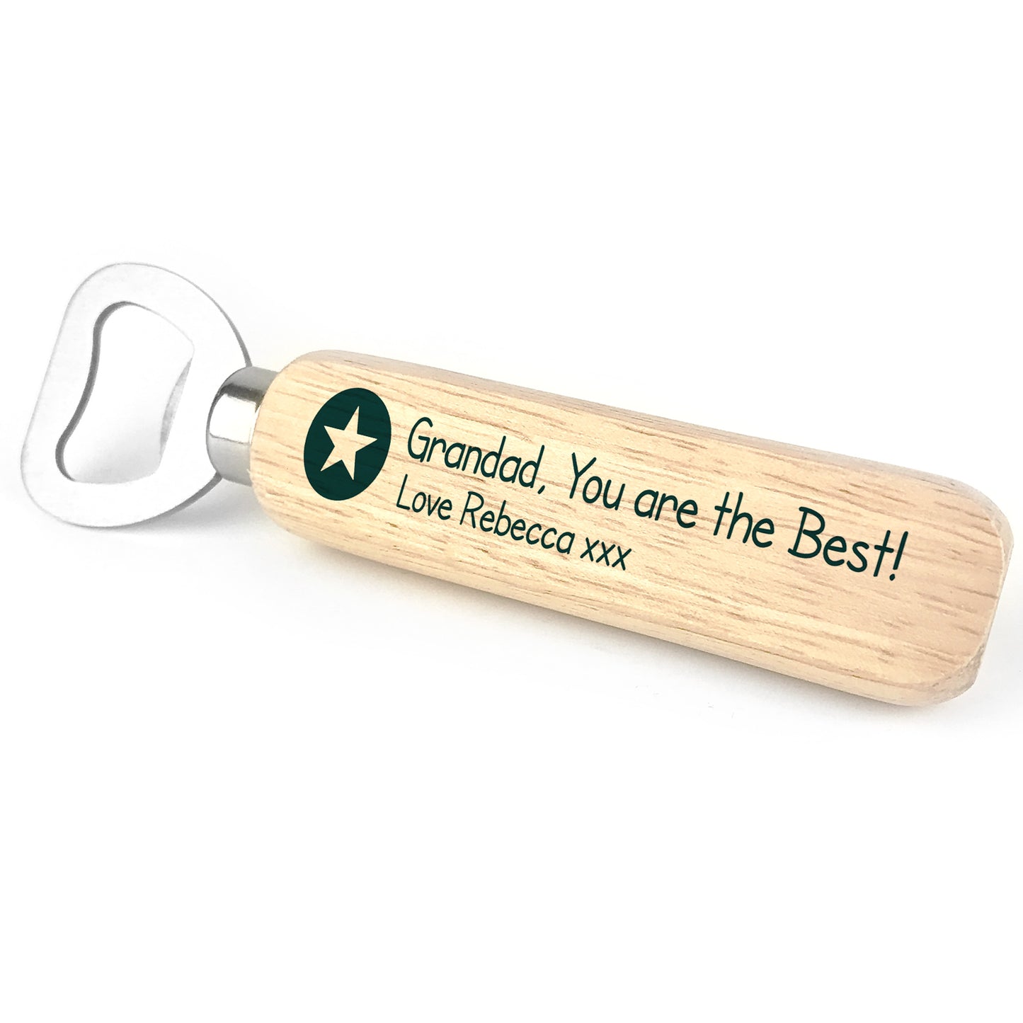 Personalised Gift For Best Grandad Wooden Bottle Opener