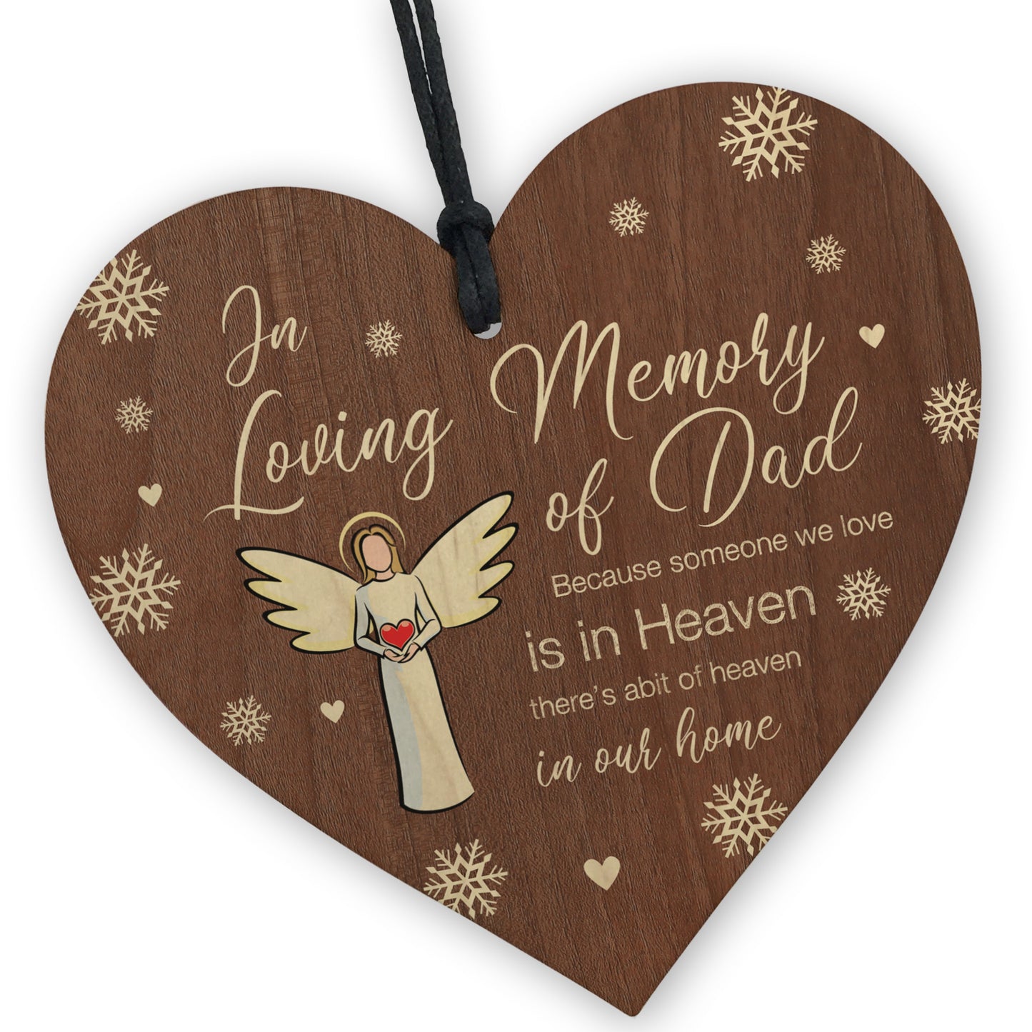 In Loving Memory of Dad Memorial Bauble Ornaments Plaque
