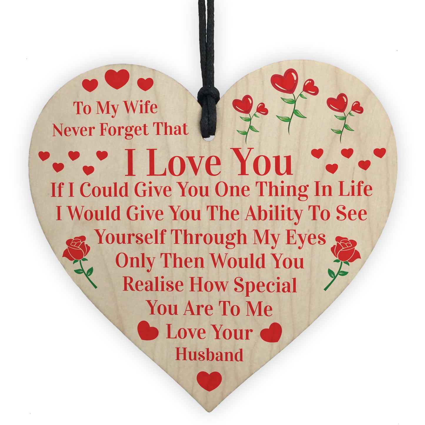 Gift For Wife Wooden Heart Gifts For Wife From Husband