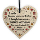 Brother Christmas Novelty Gift For Him Wood Heart Bauble Decor