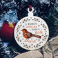A Robin Appears Dad Memorial Bauble Tree Decoration