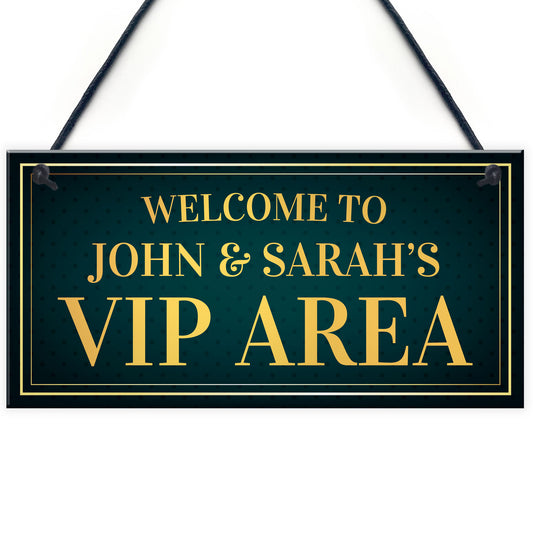 Personalised Vip Bar Sign For Home Bar Man Cave Hanging Garden