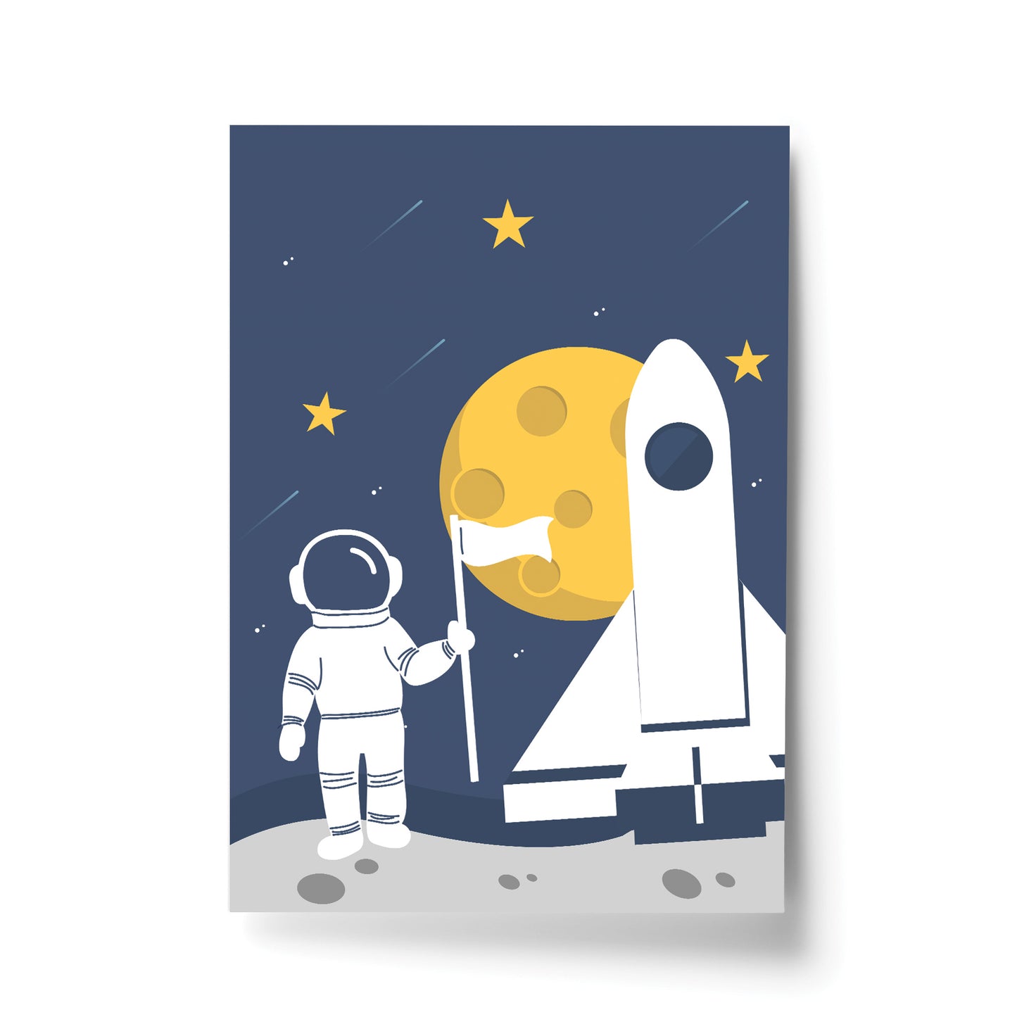 Cute Boys Bedroom Wall Art Space Room Decoration Nursery Decor