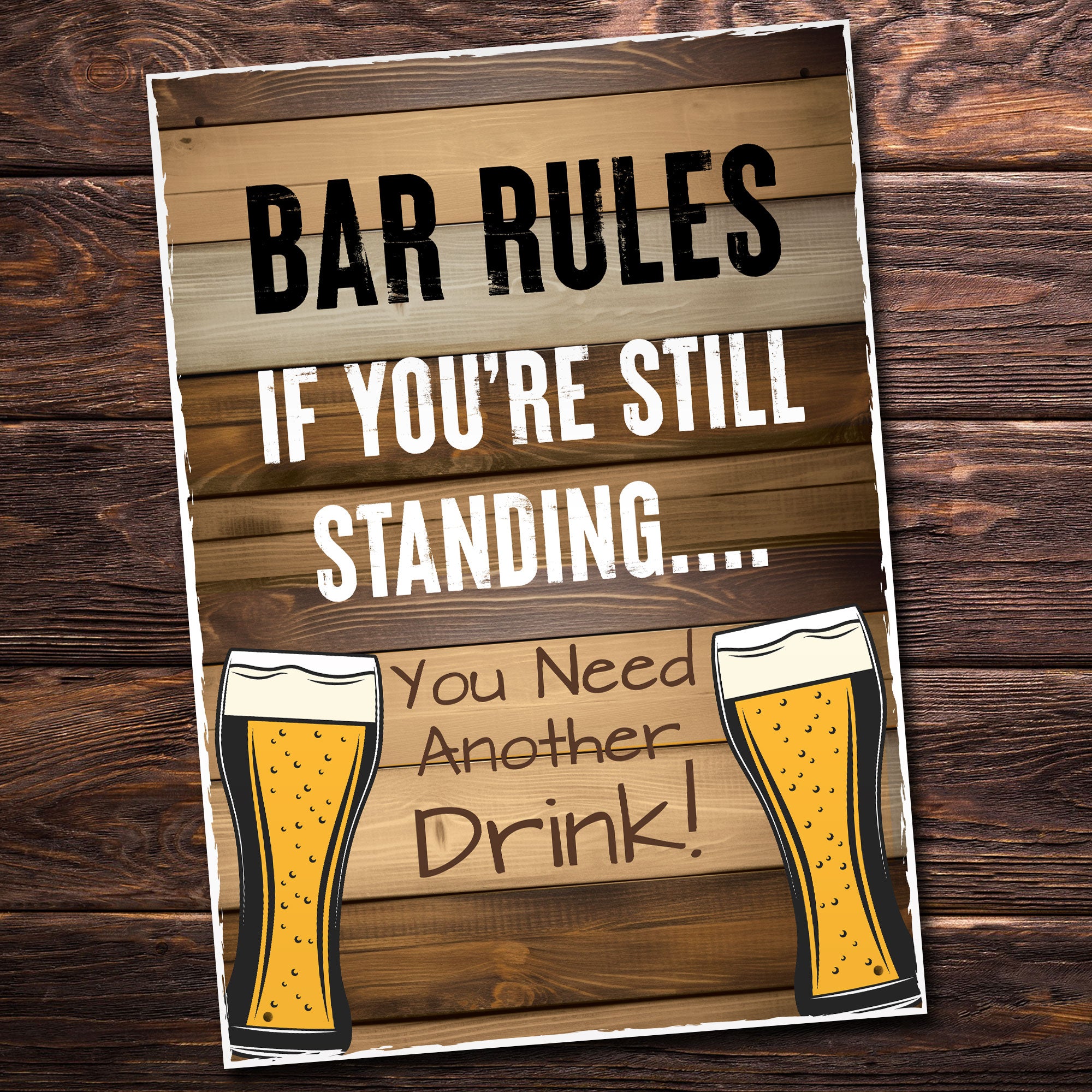 Lounge Rules. Sign Funny Bar Rules Sign Hanging Sign For Home Bar Shed Man Cave – Red ...